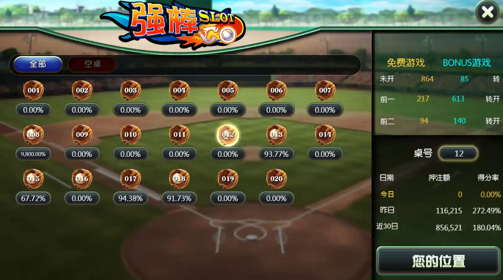 強棒SLOT自由選台畫面